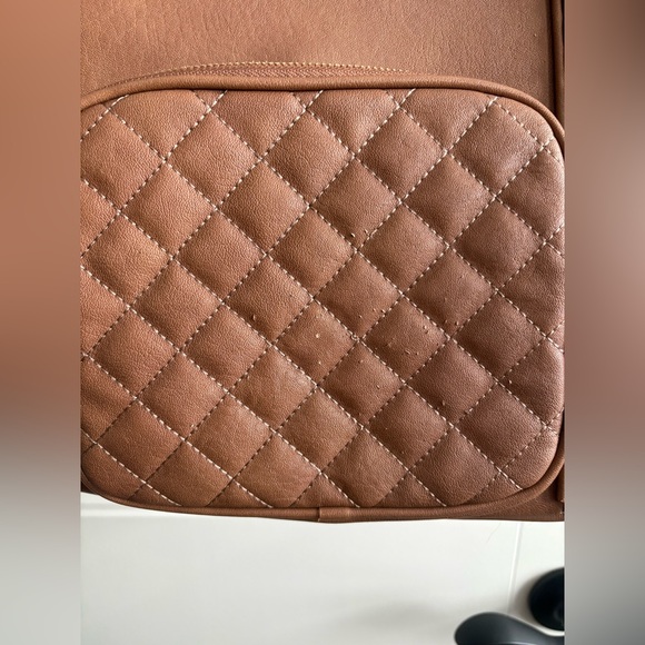 Miztique Brown Faux Leather Laptop Bag/Backpack - Picture 3 of 8